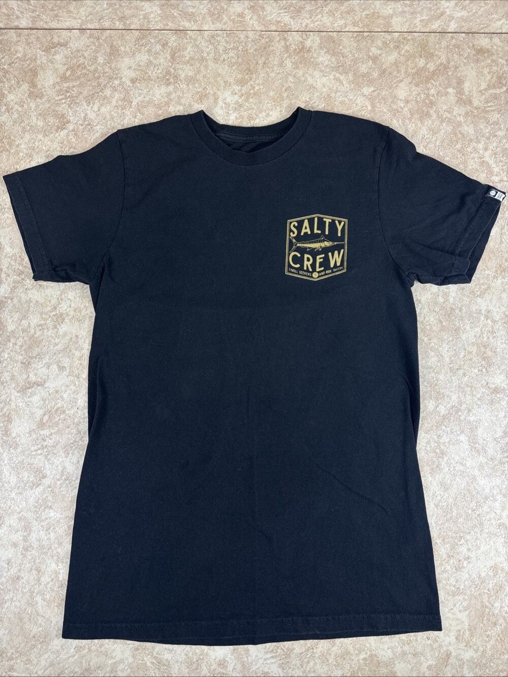 Salty Crew Unisex Adults T-Shirt Black Graphic Thrill Seekers and Risk Takers